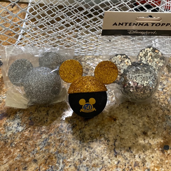 Disney Other - Set of 3 Disney resort antena topper. 2 NWT 50th anniversary 2 silver glitter